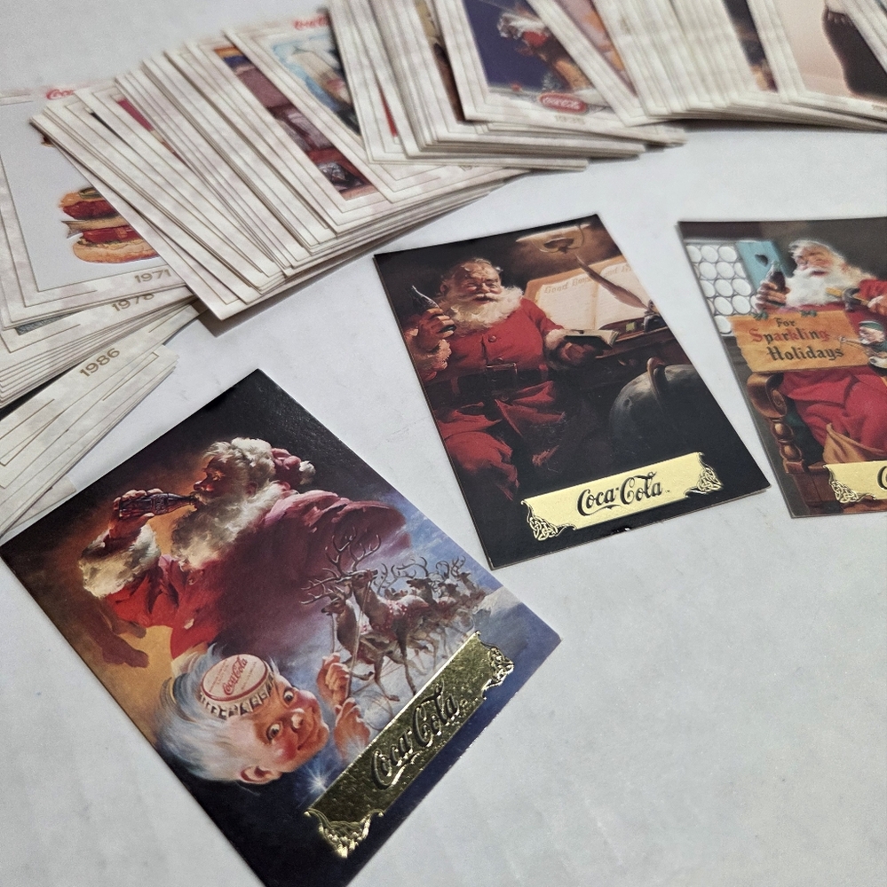 Coca Cola Vintage Trading Cards Set - Red and White